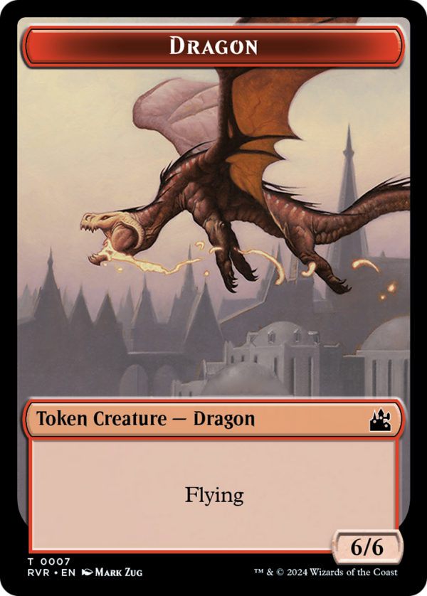 Saproling    Dragon Double-Sided Token [Ravnica Remastered Tokens] For Sale