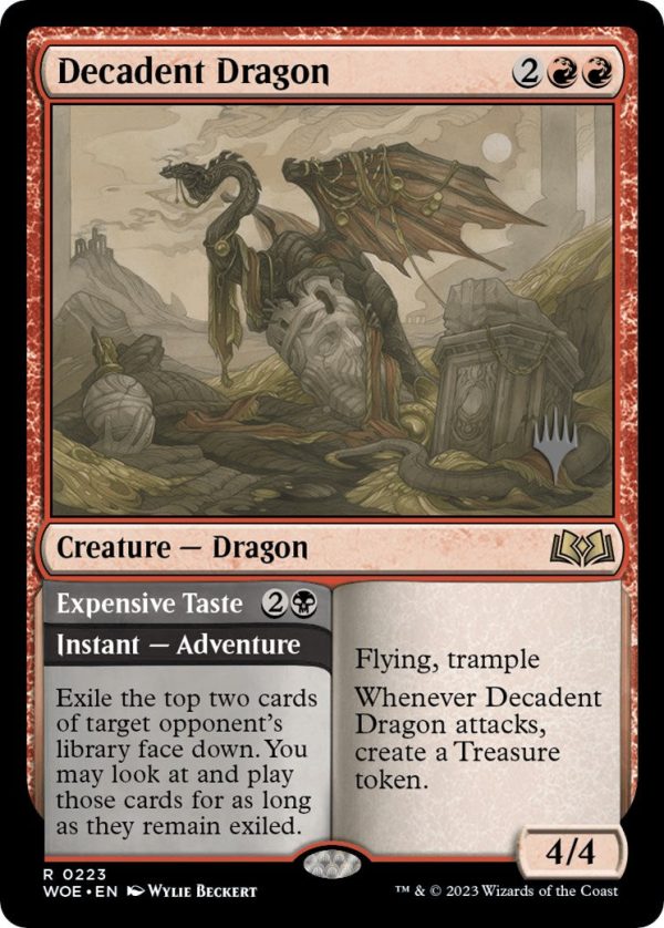 Decadent Dragon    Expensive Taste (Promo Pack) [Wilds of Eldraine Promos] Online