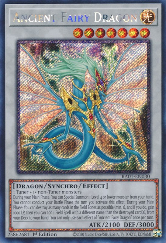 Ancient Fairy Dragon [RA01-EN030] Platinum Secret Rare Online now