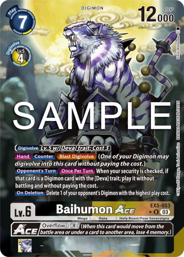 Baihumon Ace [EX5-053] (Alternate Art) [Animal Colosseum] Cheap