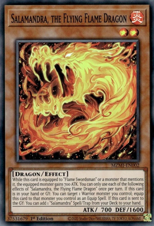 Salamandra, the Flying Flame Dragon [MZMI-EN002] Super Rare For Cheap