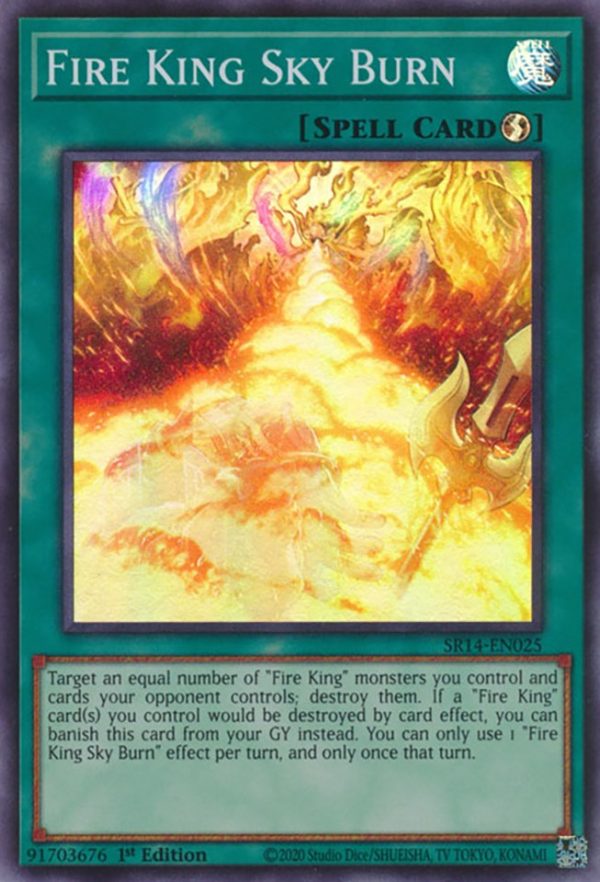 Fire King Sky Burn [SR14-EN025] Super Rare Supply