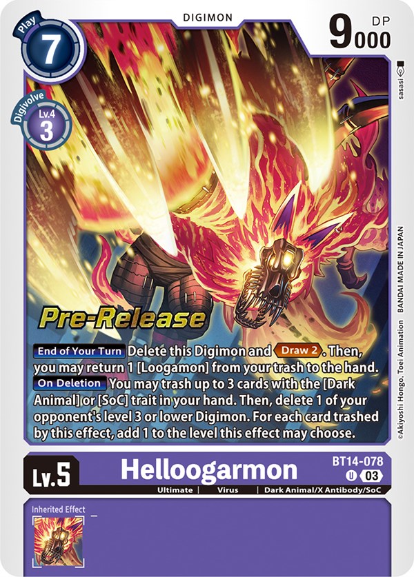 Helloogarmon [BT14-078] [Blast Ace Pre-Release Cards] Online