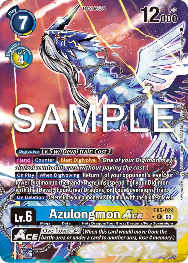 Azulongmon Ace [EX5-024] (Alternate Art) [Animal Colosseum] Online Sale